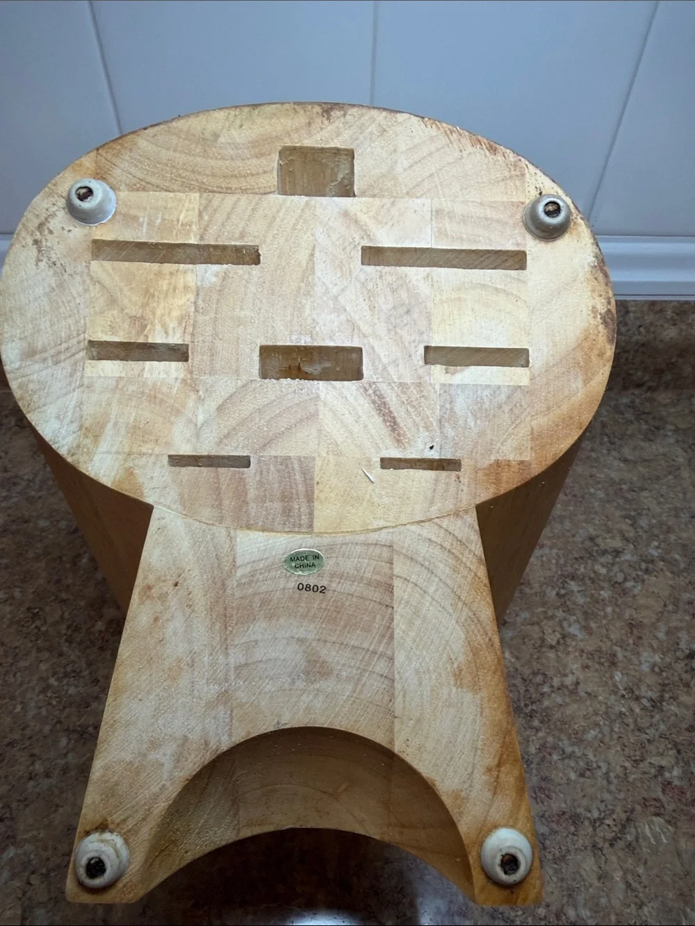 Saladmaster Natural Wood Knife Block - Light Brown